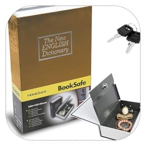 FEXMY-Hidden-Secret-Book-Safe-Vault-Box-with-2-Keys-Jewelry-Money-Cash-Box-Locke