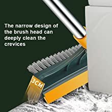 FIGMENTBathroomCleaningBrushwithWiperTilesCleaningBrushFloorScrubBathroomBrushwi