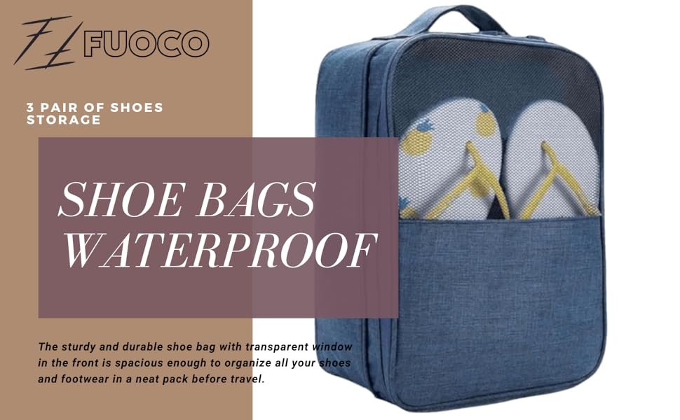 FUOCO-Shoe-Bag-Pouches-Organizer-Cover-Travel-Portable-Waterproof-Multipurpose-T