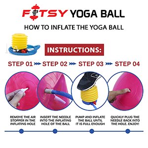 FitsyAnti-BurstYogaExerciseGymBallwithFootPump55cmPinkAR2232-PNK-B07N3Y7PN8