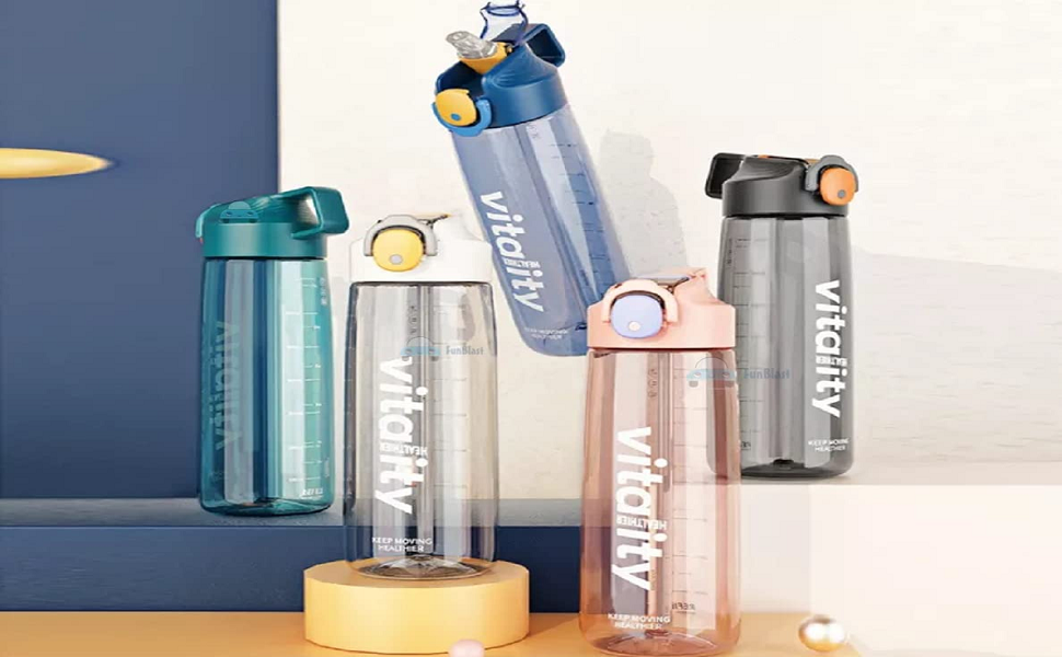 FunBlastTritanSportsWaterBottle-BPAFreeDrinkingBottleLeakproofGymBottleUnbreakab