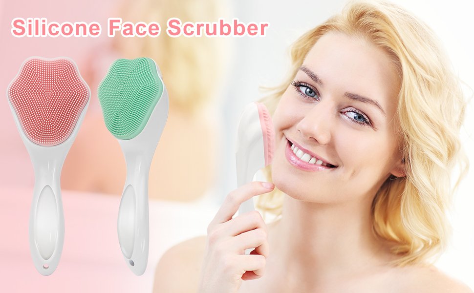 GREEMITOFaceCleansingBrushSoftSiliconeFaceWashBrushFaceScrubberManualWaterproofC