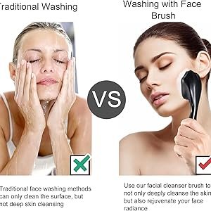 GREEMITOFaceCleansingBrushSoftSiliconeFaceWashBrushFaceScrubberManualWaterproofC