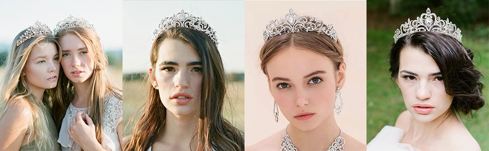 GYANSHOPPE-Queen-Crown-of-Silver-Crystal-Tiara-Crowns-for-Bridal-Women-Girls-Wre