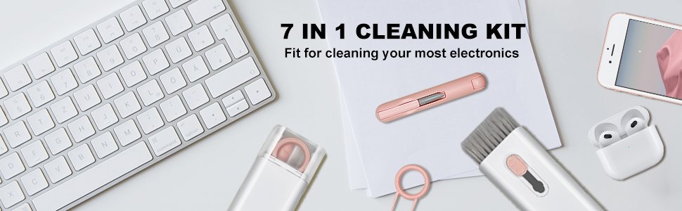 Genteel7in1LaptopCleaningKitScreenCleanerKeyboardCleanerforMobilePhoneCameraLens