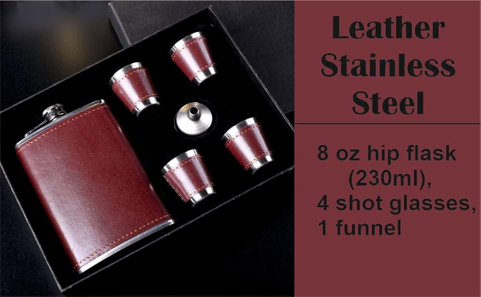 Gnexin-Stainless-Steel-Hip-Flash-4-Shots-Box-8-Oz236-ml-Wine-Whiskey-Vodka-Alcoh