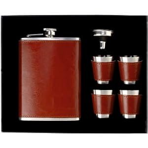 Gnexin-Stainless-Steel-Hip-Flash-4-Shots-Box-8-Oz236-ml-Wine-Whiskey-Vodka-Alcoh