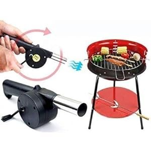 HARRYOutdoorBarbecueFanAirBlowerBbqtoolsBarbecueGrillAccessoriesPackof1Black-HY3