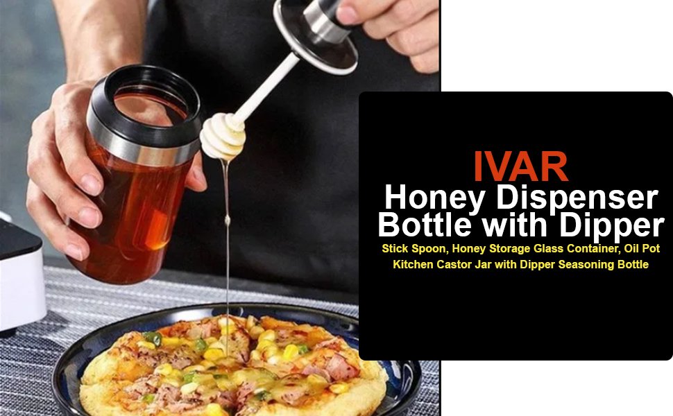 IVAR-Honey-Dispenser-Bottle-with-Dipper-Stick-Spoon-Honey-Storage-Glass-Containe