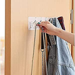 JIALTO-Hooks-for-Wall-Without-Drilling-6-Hook-Strip-2-Pack-Transparent-Wall-Moun