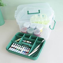 JugteFirstAidMedicalBoxWith6CompartmentsEmergencyTransparentMedicalKitBoxMedicin