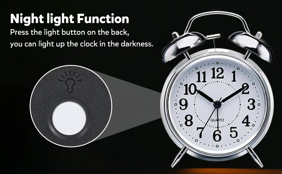 KBR-Vintage-Twin-Bell-Table-Alarm-Clock-with-Night-LED-Light-Heavy-Slippers-Extr