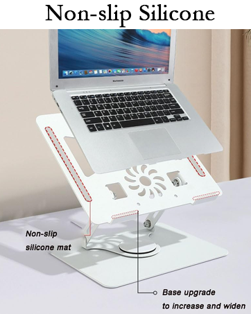 KRESHU-Aluminium-Tabletop-Laptop-Stand-with-Double-Fan-360-Degree-Rotating-Adjus