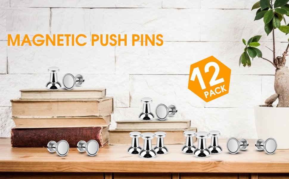 MARZIX-12-PCS-Magnetic-Push-Pins-Refrigerator-Fridge-Magnets-Push-Pins-Magnets-P