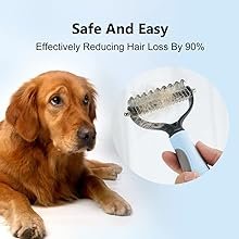 MCIGICM-Pet-Grooming-Tool-2-Sided-Undercoat-Rake-for-Cats-Dogs-Safe-Dematting-Co