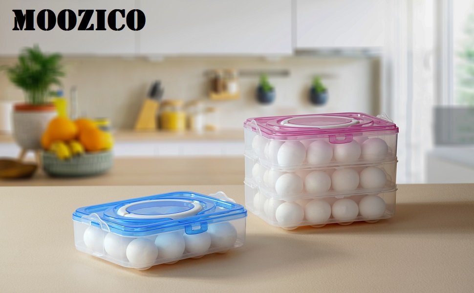 MOOZICO-Egg-Storage-Box-Egg-Refrigerator-Rectangular-Storage-Tray-Stackable-Abs-