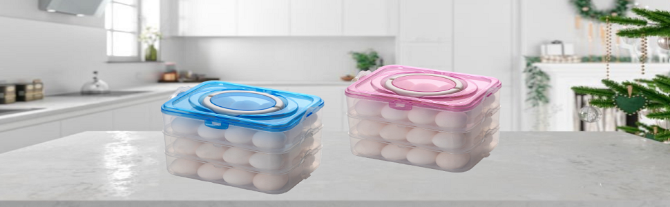 MOOZICO-Egg-Storage-Box-Egg-Refrigerator-Rectangular-Storage-Tray-Stackable-Abs-