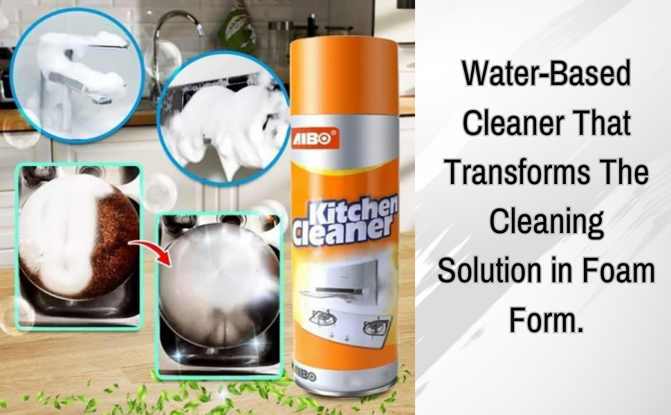 MeetoMultipurposeBubbleFoamCleanerKitchenCleanerRinse-freeSprayHeavyOilStubbornG