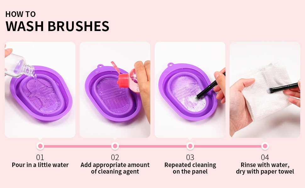 Meetzone-Makeup-Brush-Cleaning-Mat-Bowl-Soft-and-Durable-Silicone-Cosmetic-Clean