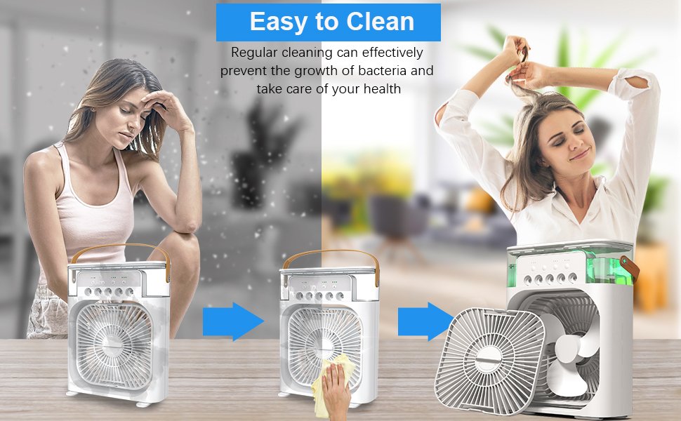 One94StorePortableHumidifierAirCoolerMistFanMiniCoolerForHomeWith3SpeedModeWithW