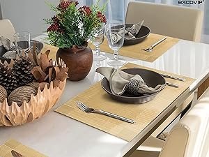 P-Plus-International-Washable-PVC-Vinyl-Heat-Resistant-Dinner-Table-Mats-Placeme