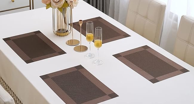 P-Plus-International-Washable-PVC-Vinyl-Heat-Resistant-Dinner-Table-Mats-Placeme