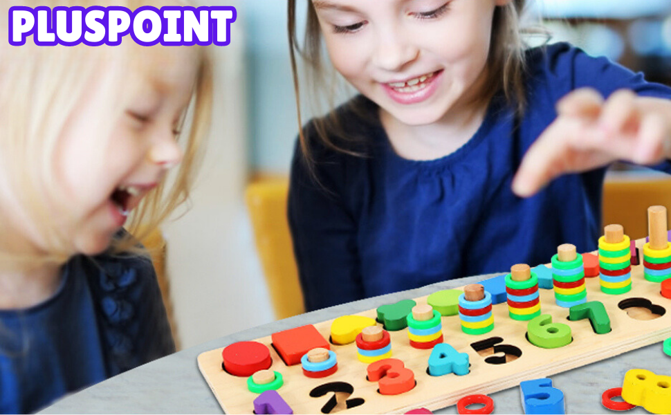 PLUSPOINT-Wooden-Montessori-Toys-for-Kids-Toddler-Number-Puzzles-Sorter-Counting