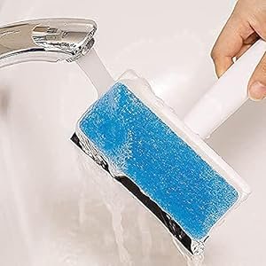 QuicktyGlassCleaningTools2in1GlassWiperCleaningBrushMirrorGroutTileCleanerWashin