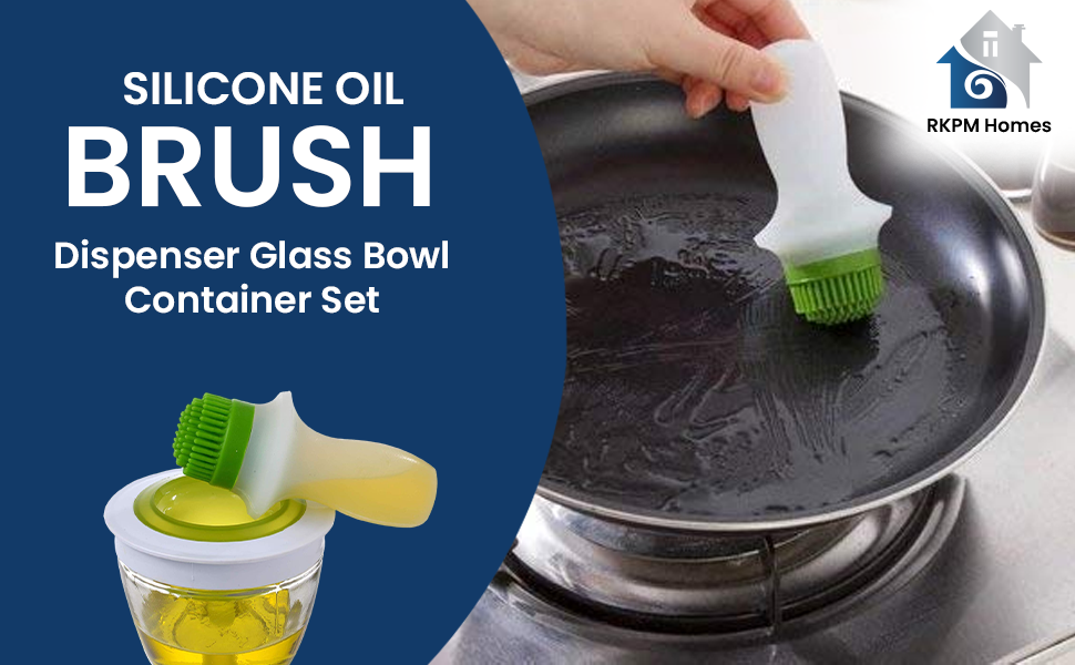 RKPM-HOMES-Chefs-Basting-Set-Silicone-Oil-Brush-Dispenser-Glass-Bowl-Container-S