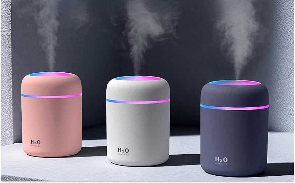 SELLER-ZONE-Humidifiers-With-Colorful-Light-For-Room-Bedroom-Office-Car-Gray-300