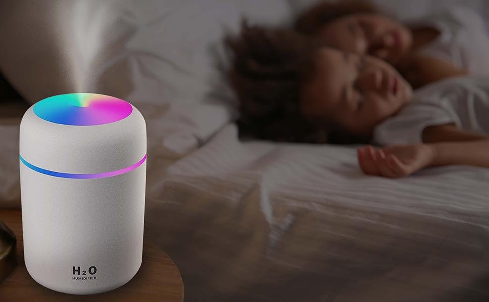 SELLER-ZONE-Humidifiers-With-Colorful-Light-For-Room-Bedroom-Office-Car-Gray-300