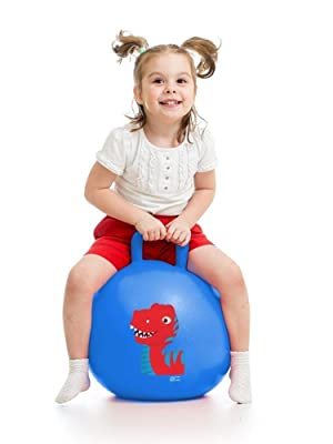 SEVIAJumpingKidsBallRubberHopBallKangarooBouncer65cmHoppityHopJumpingBallwithHan