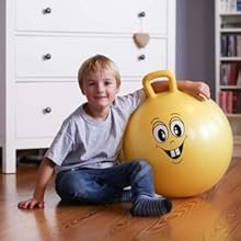 SEVIAJumpingKidsBallRubberHopBallKangarooBouncer65cmHoppityHopJumpingBallwithHan