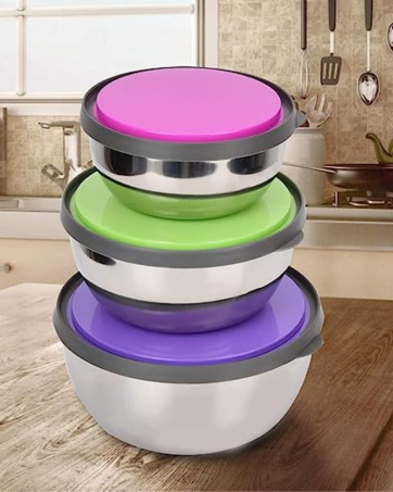 SG-Mart-3-Set-Stainless-Steel-Food-Container-Bowls-with-Air-Tight-Plastic-Lid-Ro