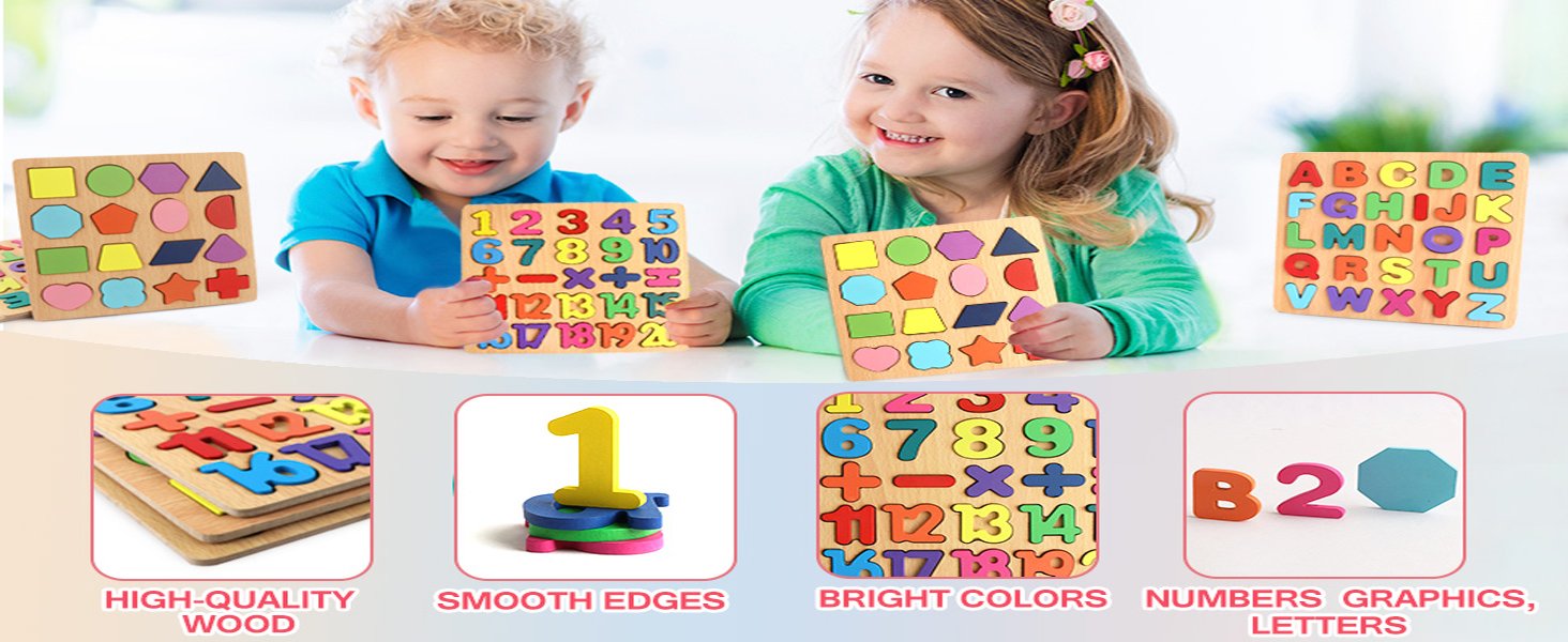 SHINETOY-Wooden-Puzzles-for-Toddlers-Wooden-Number-Puzzles-Toddler-Learning-Puzz