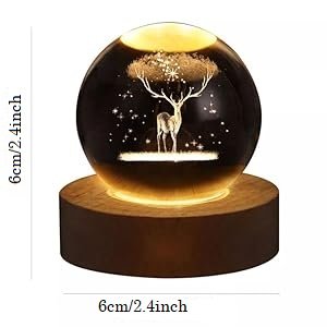 SHOPOGENIX-3D-Deer-Crystal-Ball-Night-Lamp-Warm-Light-Compact-USB-Wall-Charger-6