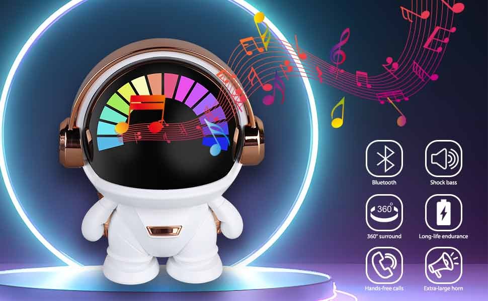 SPORONI-Space-Robot-Sound-Compact-Astronaut-Bluetooth-Smart-Speaker-Portable-Wir