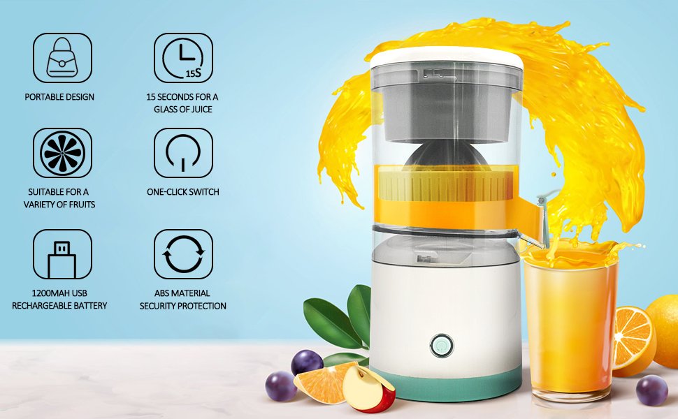 SamipElectricCitrusJuicerWirelessCitrusJuicerElectricSqueezeJuicerRechargeableCi