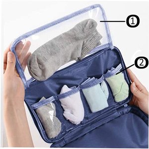 SeagullflightoffashionPolyester3LayerLingerieOrganizerBagTravelPouchForStorageOf