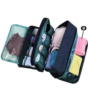 SeagullflightoffashionPolyester3LayerLingerieOrganizerBagTravelPouchForStorageOf