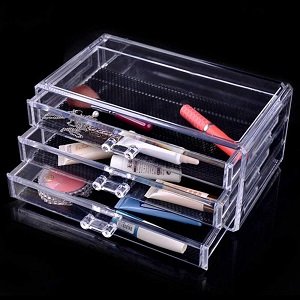 Shrevi-New-Acrylic-Makeup-Organizer-Storage-Box-Case-Cosmetic-Jewelry-4-Drawer-C