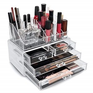 Shrevi-New-Acrylic-Makeup-Organizer-Storage-Box-Case-Cosmetic-Jewelry-4-Drawer-C