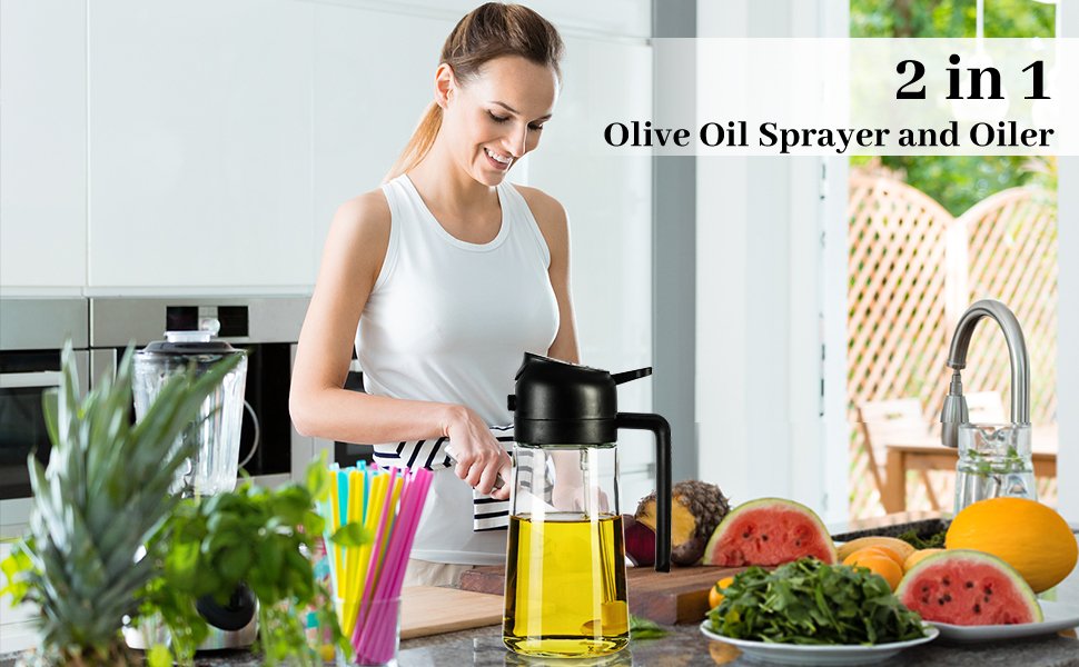 Slyford-500ml-2-in-1-Olive-Oil-Sprayer-and-Oil-Dispenser-Bottle-for-Kitchen-Glas