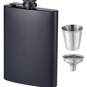 Store2508-Stainless-Steel-Hip-Flask-with-Funnel-Shot-Glass-Matte-Finish-8-Oz-236