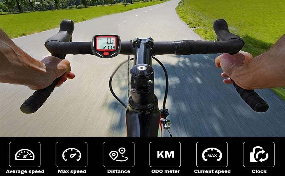 Strauss-Bicycle-Computer-Odometer-Speedometer-Waterproof-LCD-Display-Lightweight