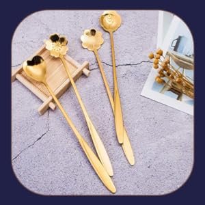 TAPAHPRIYAY-Golden-Spoons-Coffee-Spoon-Flower-Teaspoons-Desserts-Spoons-Stainles