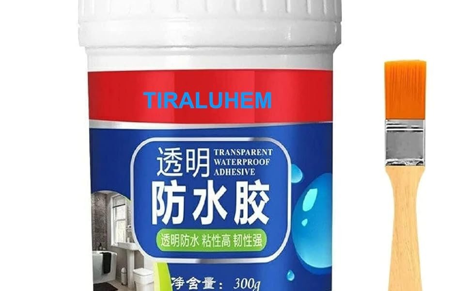 TIRALUHEMCrackSealGlue300GmWithBrushTransparentWaterproofGlueForRoofLeakageCrack