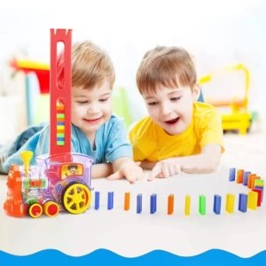 TRU-TOYS-Domino-Train-Set-with-60-Pcs-Premium-Pack-Dominoes-with-Light-Sound-for