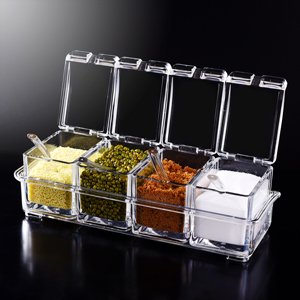 Theodore-Crystal-Seasoning-Acrylic-Pepper-Salt-Spice-Rack-Plastic-4-Box-With-Spo