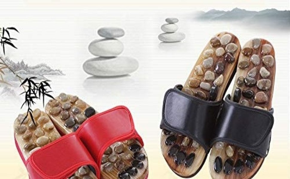 TorioxMassageSlipperFootMassagerJadeStoneAcupointMassageSlippersShoesReflexology